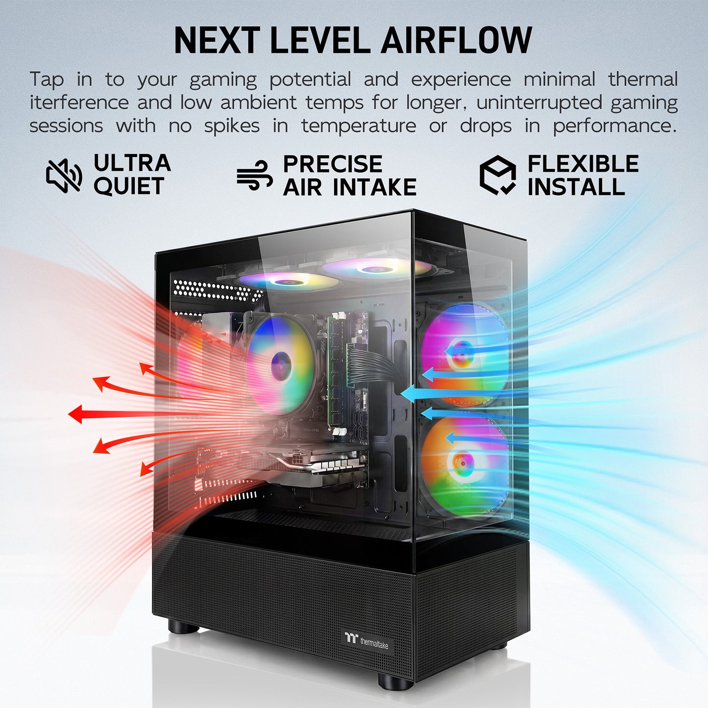 Gaming PC Desktop Computer, AMD Ryzen 7 5700X, GeForce RTX 5060 8G, 16GB DDR4 RAM, 1TB M.2 NVMe SSD, BX3 650W 80PLUS Bronze PSU, ARGB Fans, WiFi+BT, for Game Design and Office