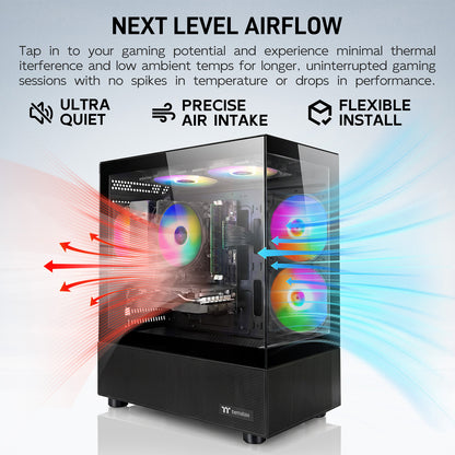 Gaming PC Desktop Computer, AMD Ryzen 7 5700X, GeForce RTX 5060 8G, 16GB DDR4 RAM, 1TB M.2 NVMe SSD, BX3 650W 80PLUS Bronze PSU, ARGB Fans, WiFi+BT, for Game Design and Office