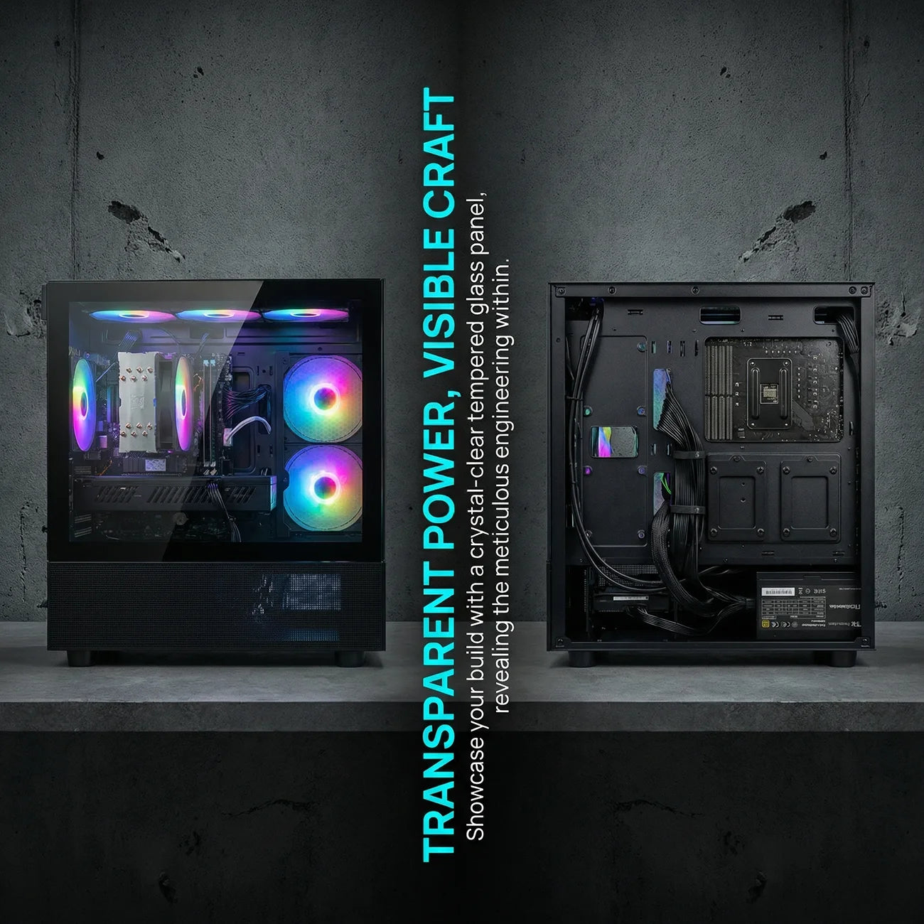 AIGAMEPC Gaming PC Desktop Computer, Intel Core i7 up to 4.0GHz, Radeon RX 580 8G, 16G RAM, 512GB M.2 SSD, BX3 550W 80PLUS Bronze PSU, WiFi 5, RGB Fan x5, Windows 11 Home