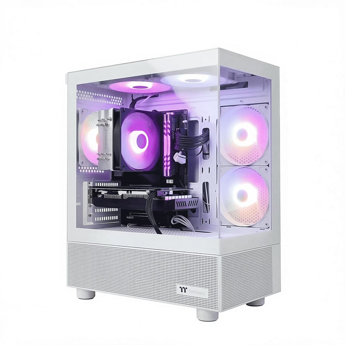 AIGAMEPC Gaming PC Desktop Computer, Intel Core i7 up to 4.0GHz, Radeon RX 580 8G, 16G RAM, 512GB M.2 SSD, BX3 550W 80PLUS Bronze PSU, WiFi 5, RGB Fan x5, Windows 11 Home