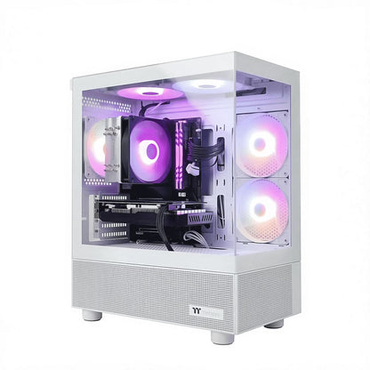AIGAMEPC Gaming PC Desktop Computer, Intel Core i7 up to 4.0GHz, Radeon RX 580 8G, 16G RAM, 512GB M.2 SSD, BX3 550W 80PLUS Bronze PSU, WiFi 5, RGB Fan x5, Windows 11 Home