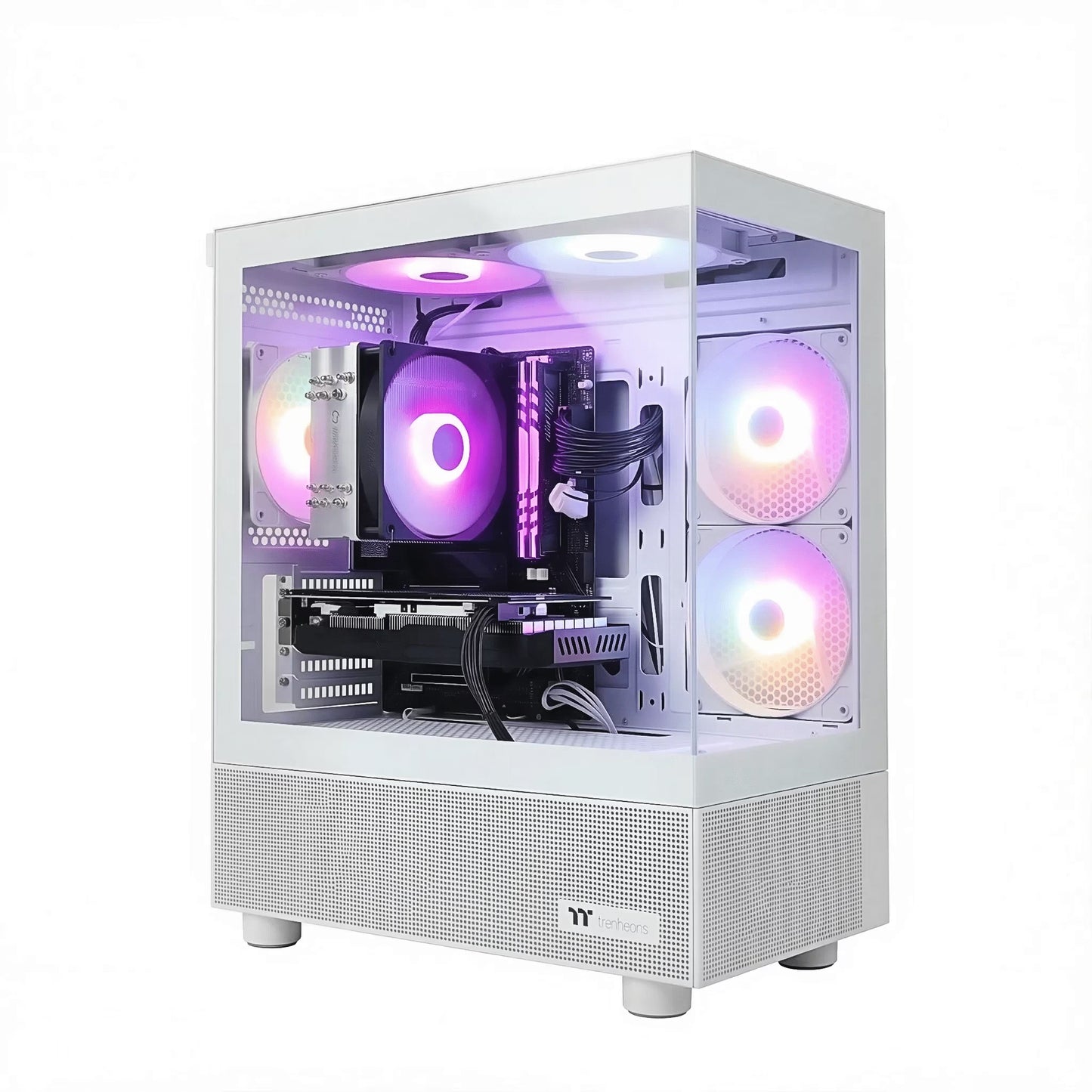 AIGAMEPC Gaming PC Desktop Computer, i7 4790, Radeon RX 580 8G, 16G DDR3, 512GB M.2 SSD, 550W 80PLUS Bronze PSU, WiFi 5, RGB Fan x5, Windows 11 Home