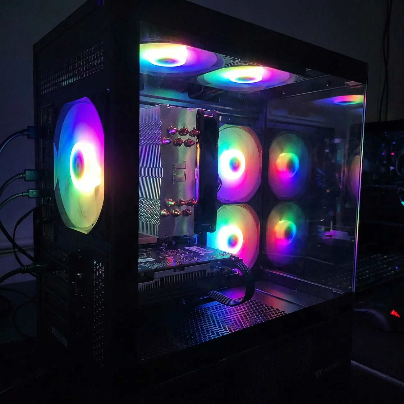 AIGAMEPC Gaming PC Desktop, i7 4790, GTX 1660 Super 6GB, 16GB DDR3, 512GB M.2 SSD, 550W 80PLUS Bronze PSU, WiFi 5, RGB Fan x5, Windows 11 Home