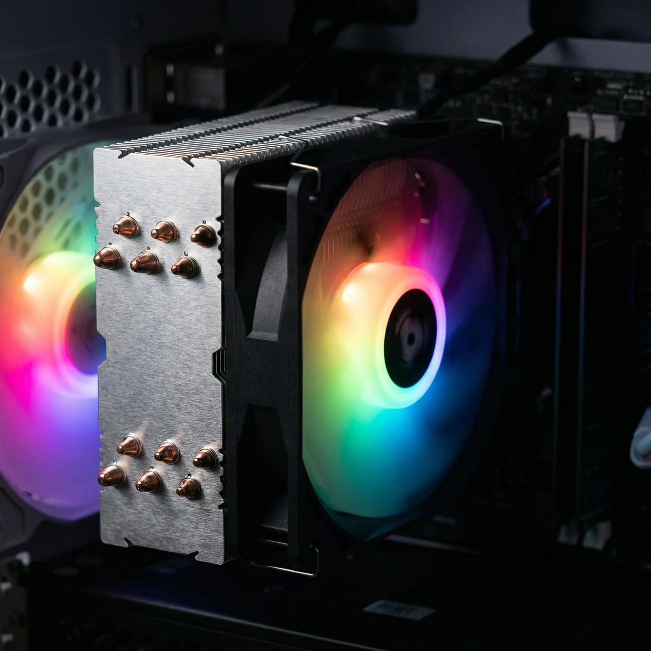 AIGAMEPC Gaming PC Desktop Computer, Intel Core i7 up to 4.0GHz, Radeon RX 580 8G, 16G RAM, 512GB M.2 SSD, BX3 550W 80PLUS Bronze PSU, WiFi 5, RGB Fan x5, Windows 11 Home,