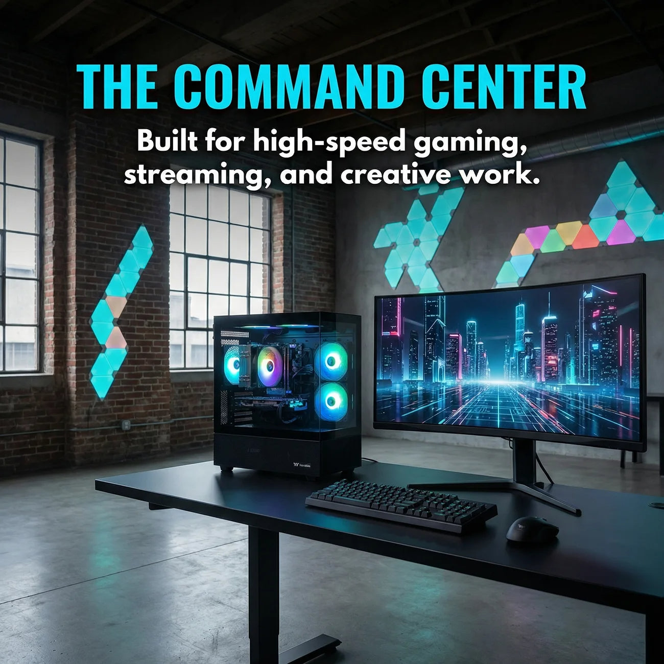 AIGAMEPC Gaming PC Desktop, i7 4790, GTX 1660 Super 6GB, 16GB DDR3, 512GB M.2 SSD, 550W 80PLUS Bronze PSU, WiFi 5, RGB Fan x5, Windows 11 Home