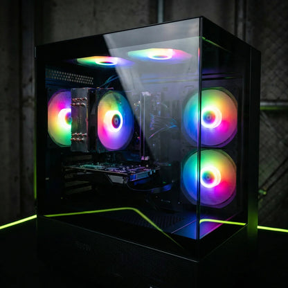 AIGAMEPC Gaming PC Computer Desktop, i7 4790, GTX 1050 Ti 4GB, 16GB DDR3, 512GB M.2 SSD, 550W 80PLUS Bronze PSU, WiFi 5, RGB Fan x5, Windows 11 Home