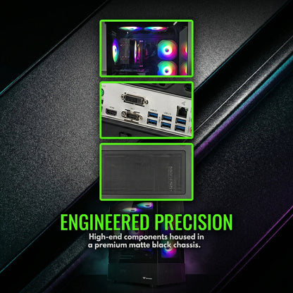 AIGAMEPC Gaming PC Computer Desktop, i7 4790, GTX 1050 Ti 4GB, 16GB DDR3, 512GB M.2 SSD, 550W 80PLUS Bronze PSU, WiFi 5, RGB Fan x5, Windows 11 Home