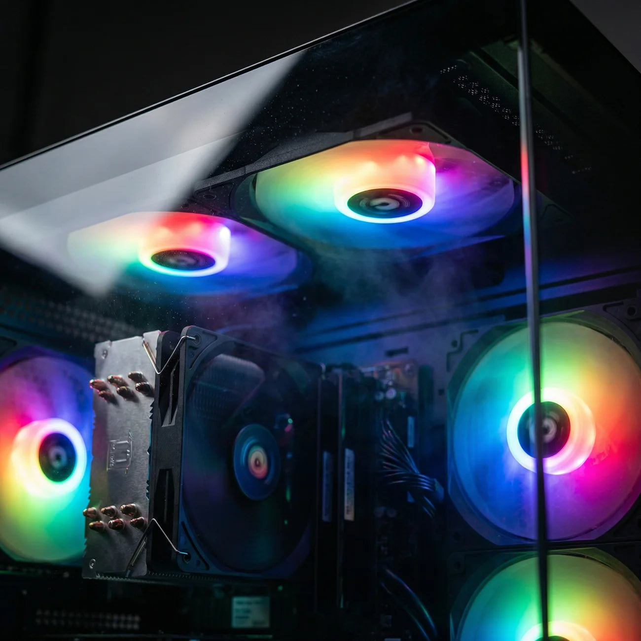 AIGAMEPC Gaming PC Desktop Computer,AMD R3 3200G, 16GB DDR4,512GB M.2 SSD, BX3 550W 80PLUS Bronze PSU, WiFi 5, RGB Fan x5, Windows 11 Home, Black